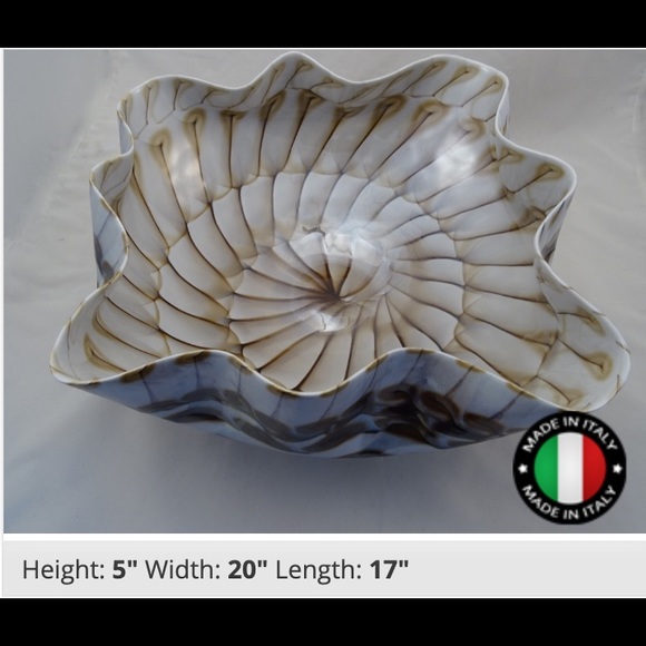 RARE Murano Glass Shell Bowl Handmade in Italy - Picture 8 of 8